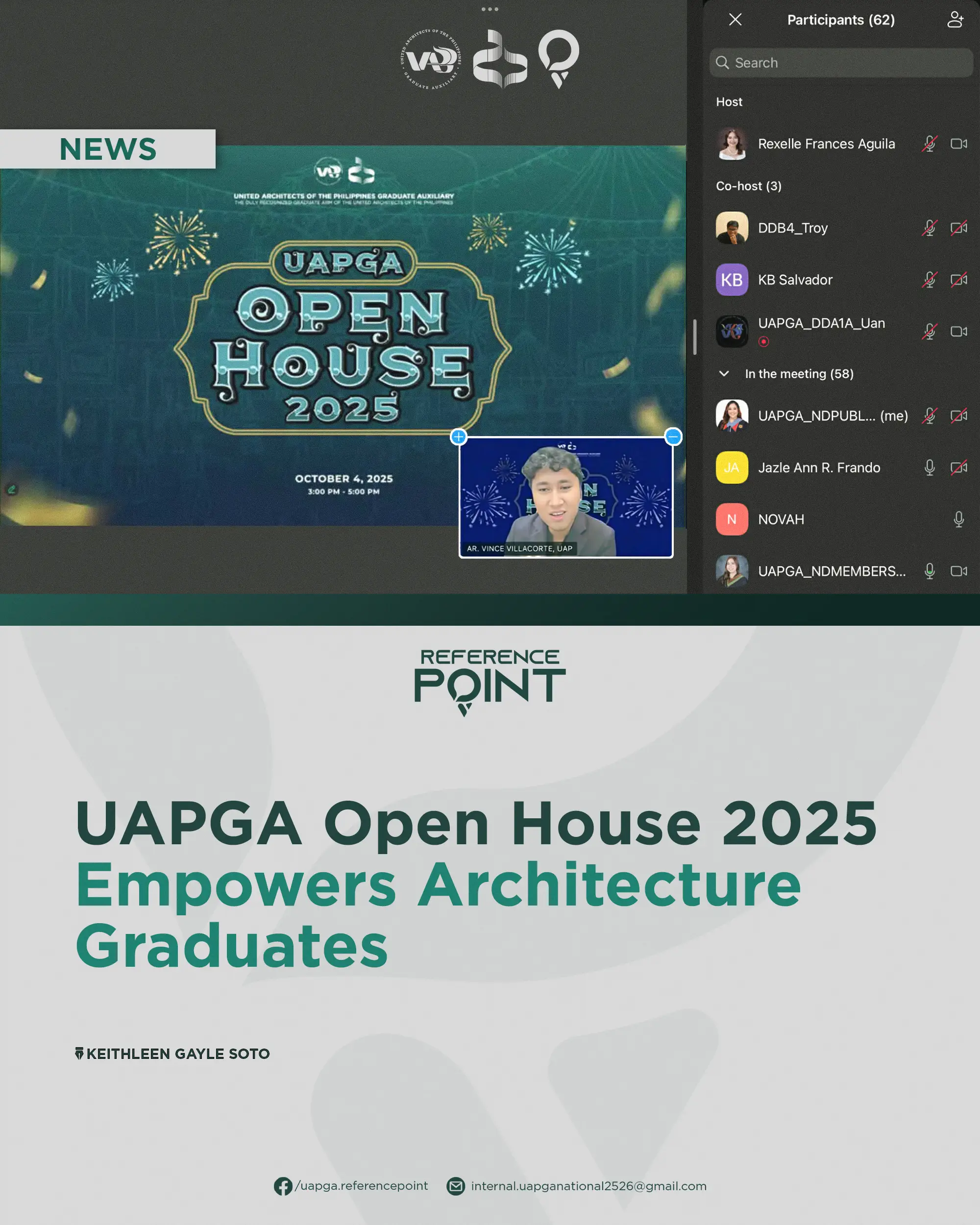 UAPGA Open House 2025 Empowers Architecture Graduates